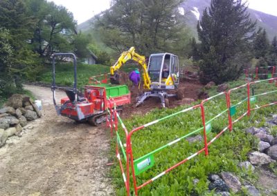 terrassement Montagne verte dans les Hautes Alpes